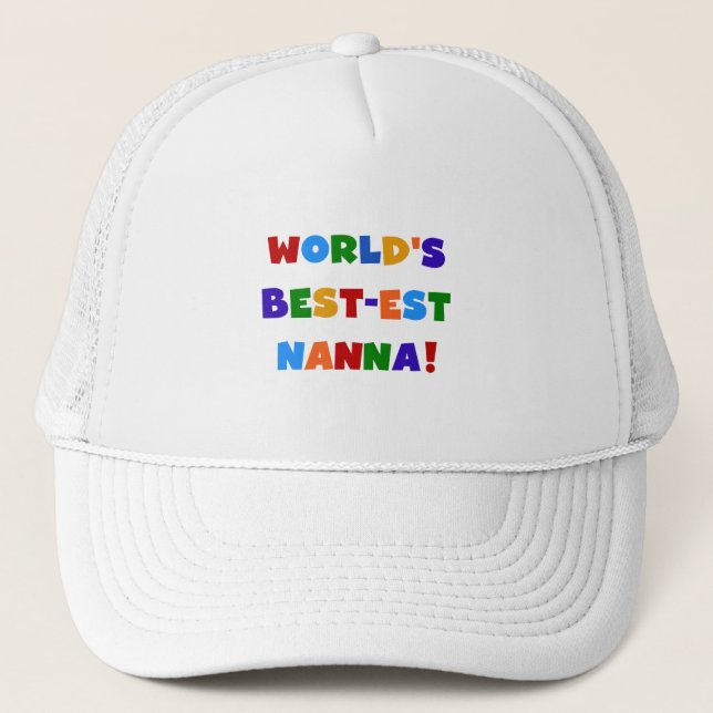 Bright Colours Best-est Nanna Tshirts Trucker Hat (Front)