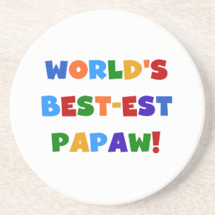 Bright Colours Best-est Papaw Tshirts and Gifts Coaster