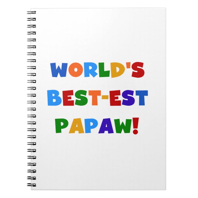 Bright Colours Best-est Papaw Tshirts and Gifts Notebook (Front)