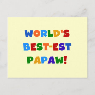 Bright Colours Best-est Papaw Tshirts and Gifts Postcard