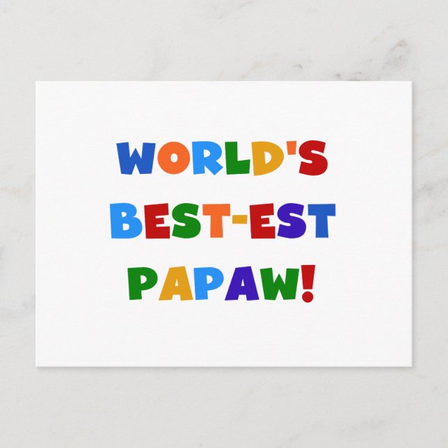 Bright Colours Best-est Papaw Tshirts and Gifts Postcard (Front)
