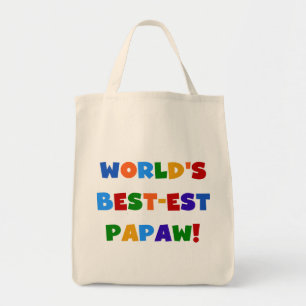 Bright Colours Best-est Papaw Tshirts and Gifts Tote Bag