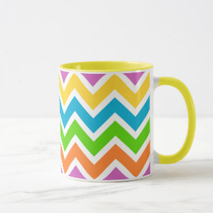 Bright Colours Chevron Mug