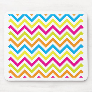 Bright Colours Chevrons Mouse Pad