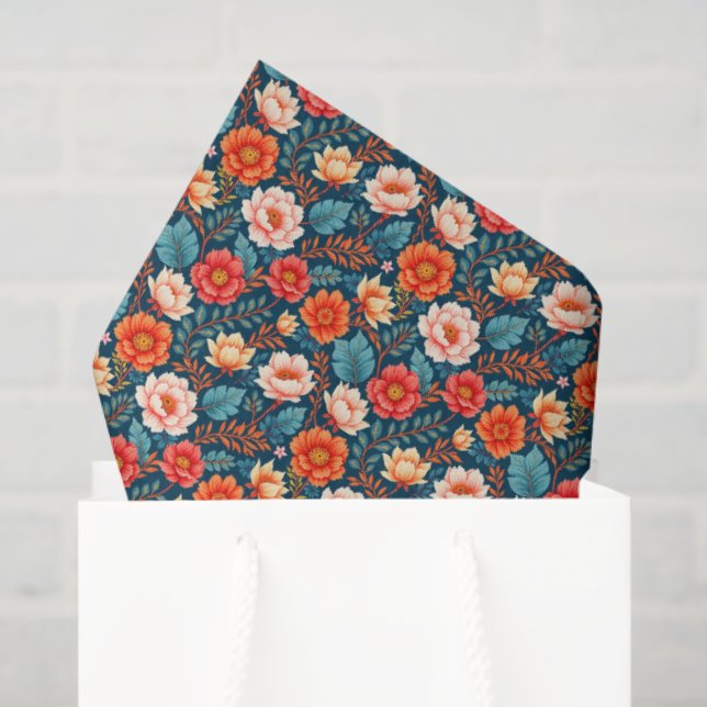 Bright Colours Chinoiserie Tissue Paper (Gift Bag)