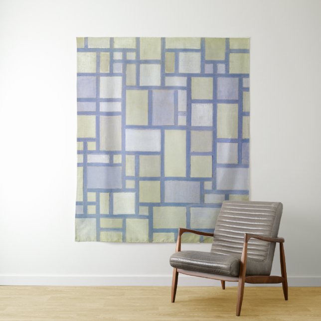 Bright Colours Grey Lines | Piet Mondrian | Tapestry (In Situ)