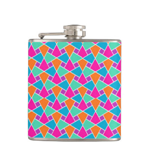 Bright Colours Islamic Pattern Hip Flask