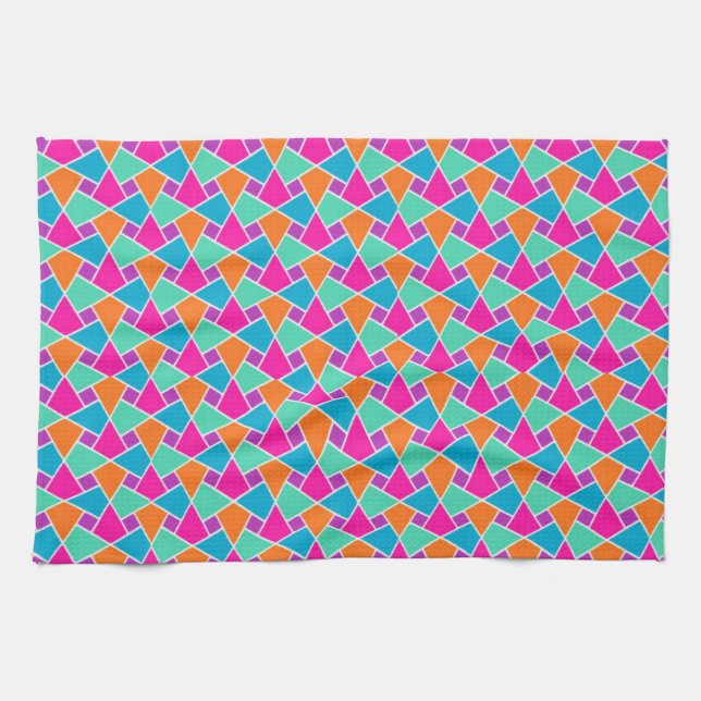 Bright Colours Islamic Pattern Kitchen Towel (Horizontal)
