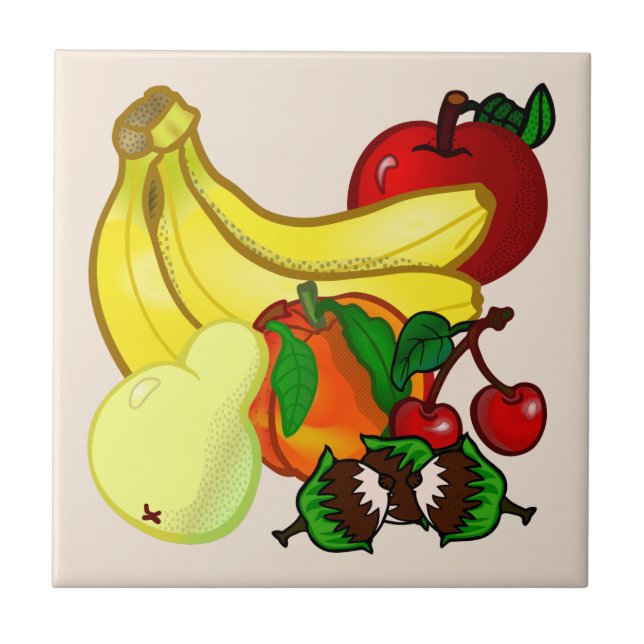 Bright Colours of Fruit Wonderful Kitchen Ceramic  Ceramic Tile (Front)