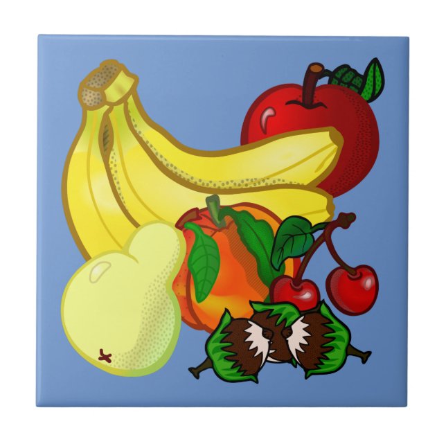 Bright Colours of Fruit Wonderful Kitchen Ceramic Tile (Front)