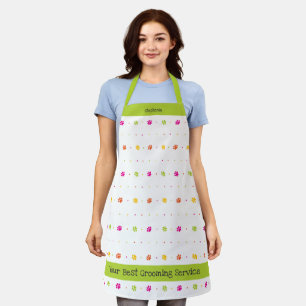 Bright Colours Paw Print Animal Worker Apron