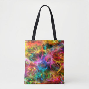 Bright Colours Random Swirls Tote Bag