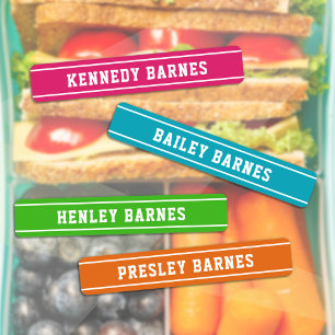 Bright Colours Sporty Varsity Back To School Name