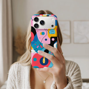 Bright colours whimsical shapes modern monogram