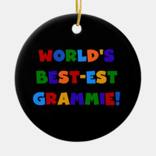 Bright Colours World's Best-est Grammie Gifts Ceramic Tree Decoration
