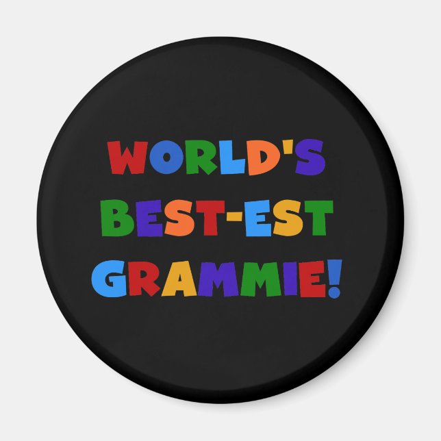 Bright Colours World's Best-est Grammie Gifts Magnet (Front)
