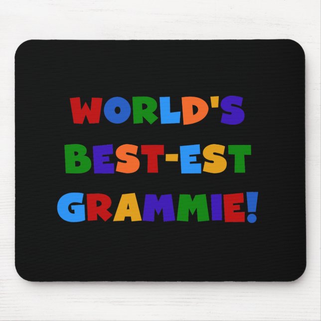 Bright Colours World's Best-est Grammie Gifts Mouse Pad (Front)