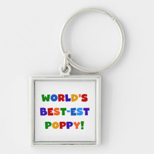 Bright Colours World's Best-est Poppy Gifts Key Ring