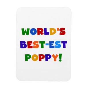 Bright Colours World's Best-est Poppy Gifts Magnet