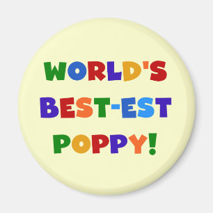 Bright Colours World's Best-est Poppy Gifts Magnet