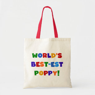 Bright Colours World's Best-est Poppy Gifts Tote Bag