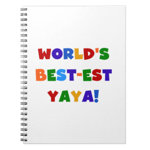 Bright Colours World's Best-est Yaya Gifts Notebook