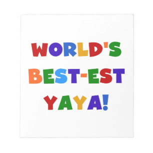 Bright Colours World's Best-est Yaya Gifts Notepad