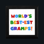 Bright Colours World's Best Gramps Gifts Gift Box<br><div class="desc">Multicolors World's Best-est Gramps T-shirts,  mugs,  cards,  stickers,  keychains,  buttons,  and other items for the world's best gramps!</div>