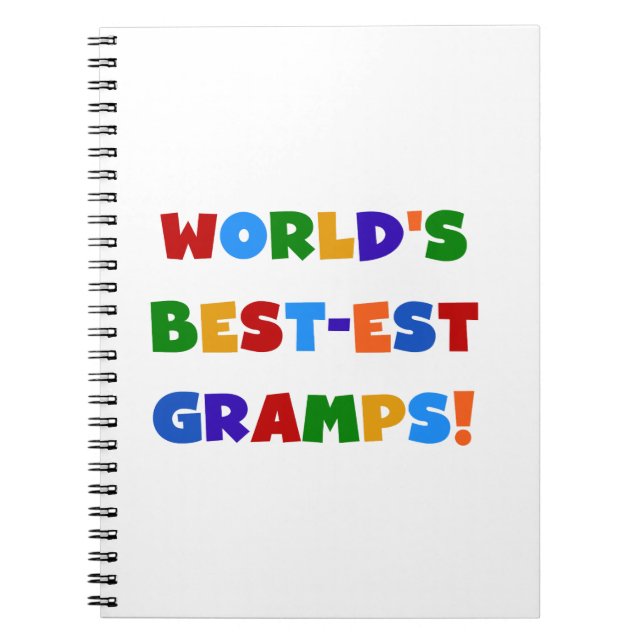 Bright Colours World's Best Gramps Gifts Notebook (Front)