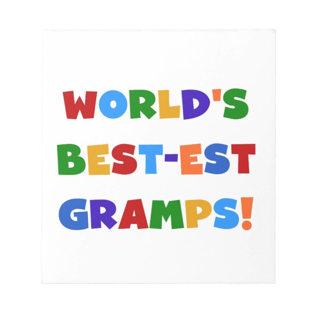 Bright Colours World's Best Gramps Gifts Notepad (Front)