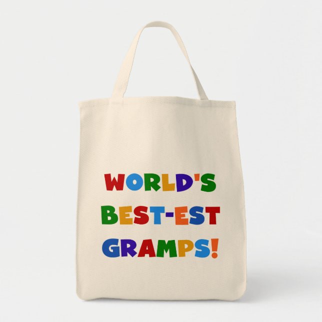 Bright Colours World's Best Gramps Gifts Tote Bag (Front)