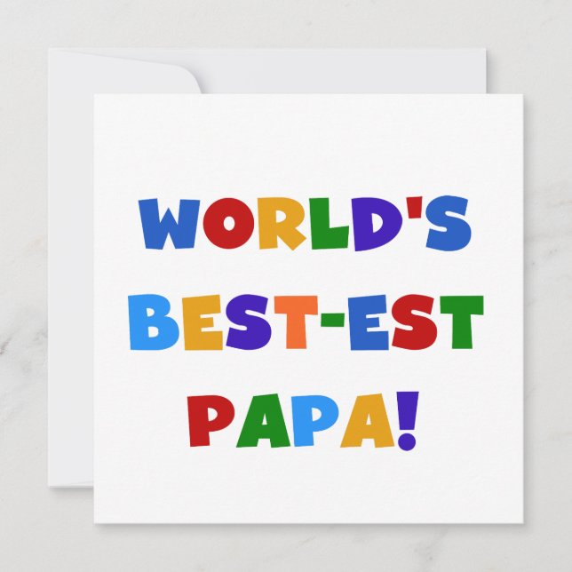 Bright Colours World's Best Papa Tshirts and Gifts (Front)