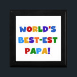 Bright Colours World's Best Papa Tshirts and Gifts Gift Box<br><div class="desc">The world's best papa will love our World's Best-est Papa T-shirts,  hoodies,  mugs,  cards,  papa keepsakes,  magnets,  stickers,  and more with a multicolored text design! These are great gifts for the new grandparent or a great gift any time from grandson or granddaughter to papa!</div>