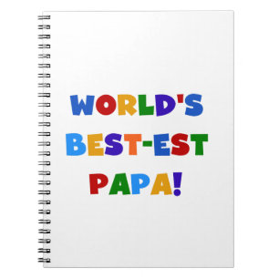 Bright Colours World's Best Papa Tshirts and Gifts Notebook