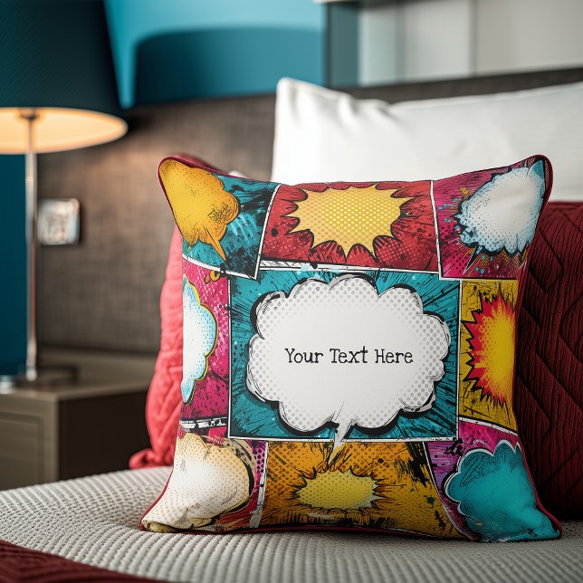 Bright Comic Book Pop Art Cushion (Creator Uploaded)