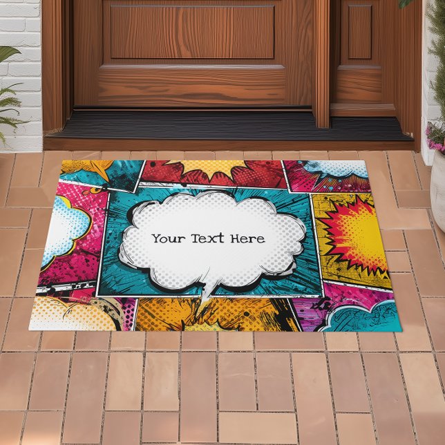 Bright Comic Book Pop Art Doormat (Creator Uploaded)