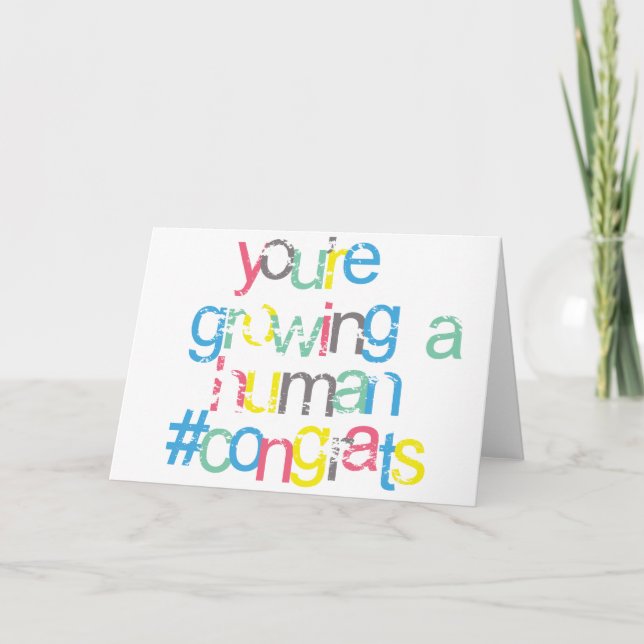 Bright Congratulations you are pregnant Card (Front)