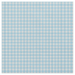 Bright Cornflower Blue Gingham Check Fabric
