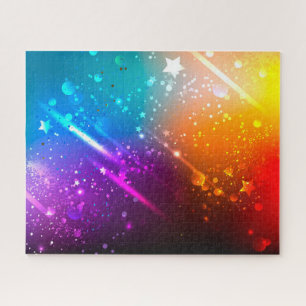 Bright Cosmic Rainbow Galaxy Puzzle – 16” x 20”