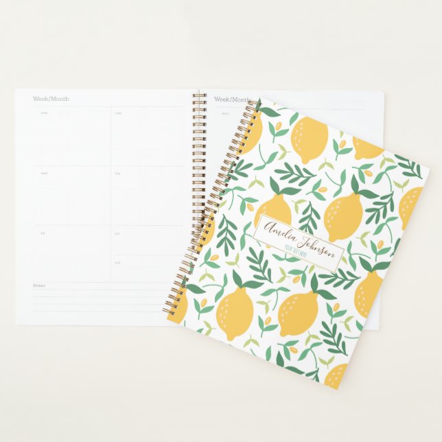 Bright Country Farm Yellow Lemon Pattern Planner (Display)