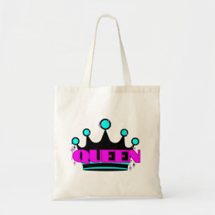 Bright Crown Graphic Pink Bold Sparkly Queen Tote Bag
