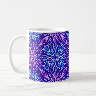 Bright crystal snowflakes ornament    coffee mug