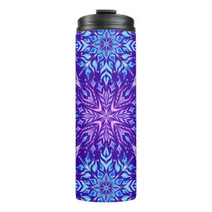 Bright crystal snowflakes ornament    thermal tumbler