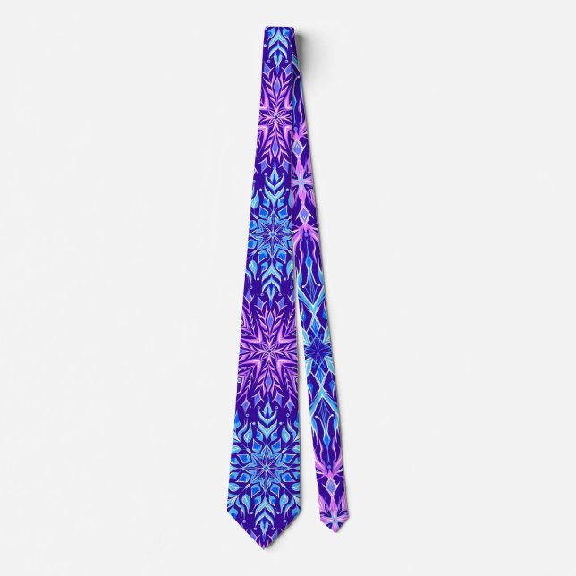 Bright crystal snowflakes ornament   tie (Front)