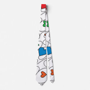Bright curly hearts tie