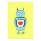 Bright Cute Clumsy Robot With Heart