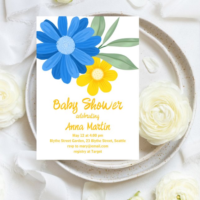 Bright Daisies Baby Shower Invitation (Creator Uploaded)