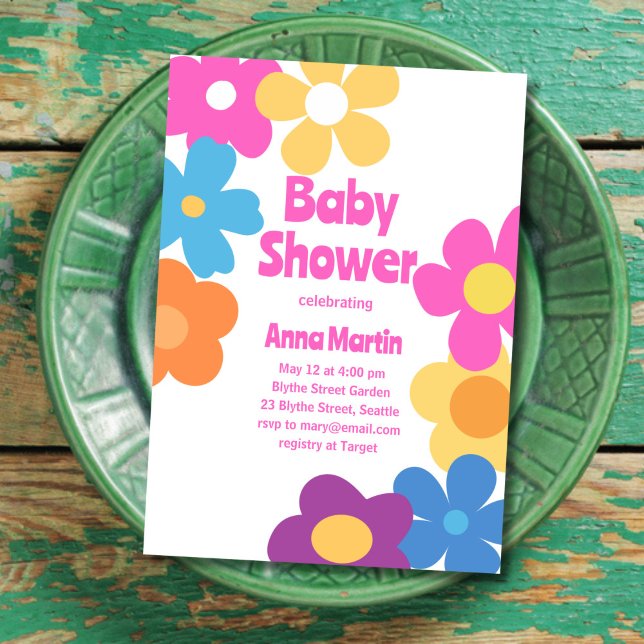 Bright Daisies Baby Shower Invitation (Creator Uploaded)