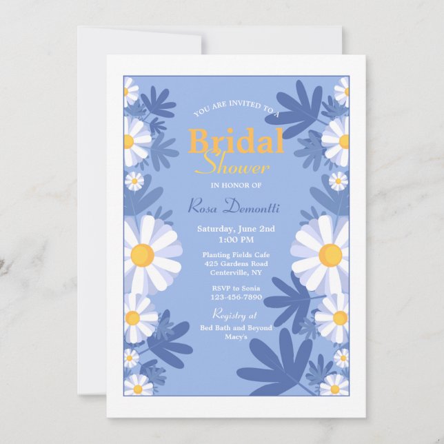 Bright Daisies Bridal Shower Invitation (Front)