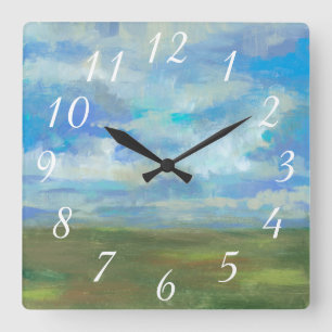 Bright Day II Square Wall Clock